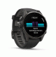fenix 8 – 43 mm, AMOLED - Sapphire, Carbon grey DLC titanium with Black/pebble grey silicone band - 010-02903-21 - Garmin
